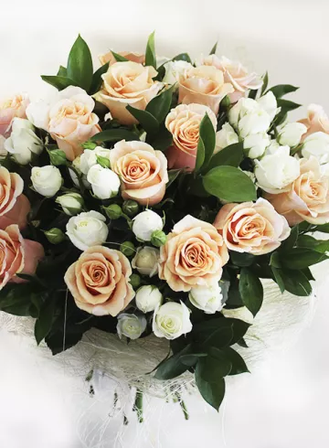 Букет «Кремовая нежность» от интернет-магазина цветов в 