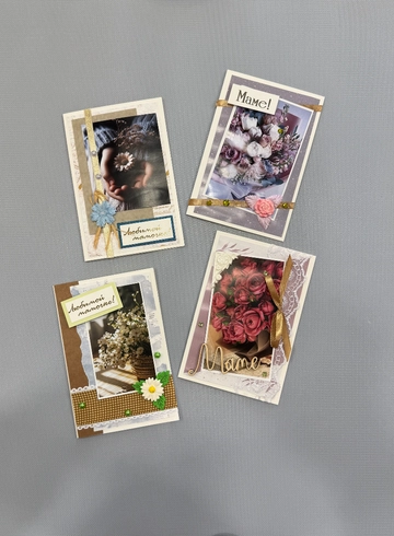 Открытка ручной работы для мамы  от интернет-магазина цветов в 