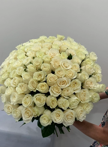 101 белая Роза  от интернет-магазина цветов в 