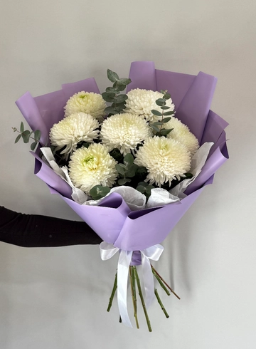 Букет крупных хризантем Магнум  от интернет-магазина цветов в 